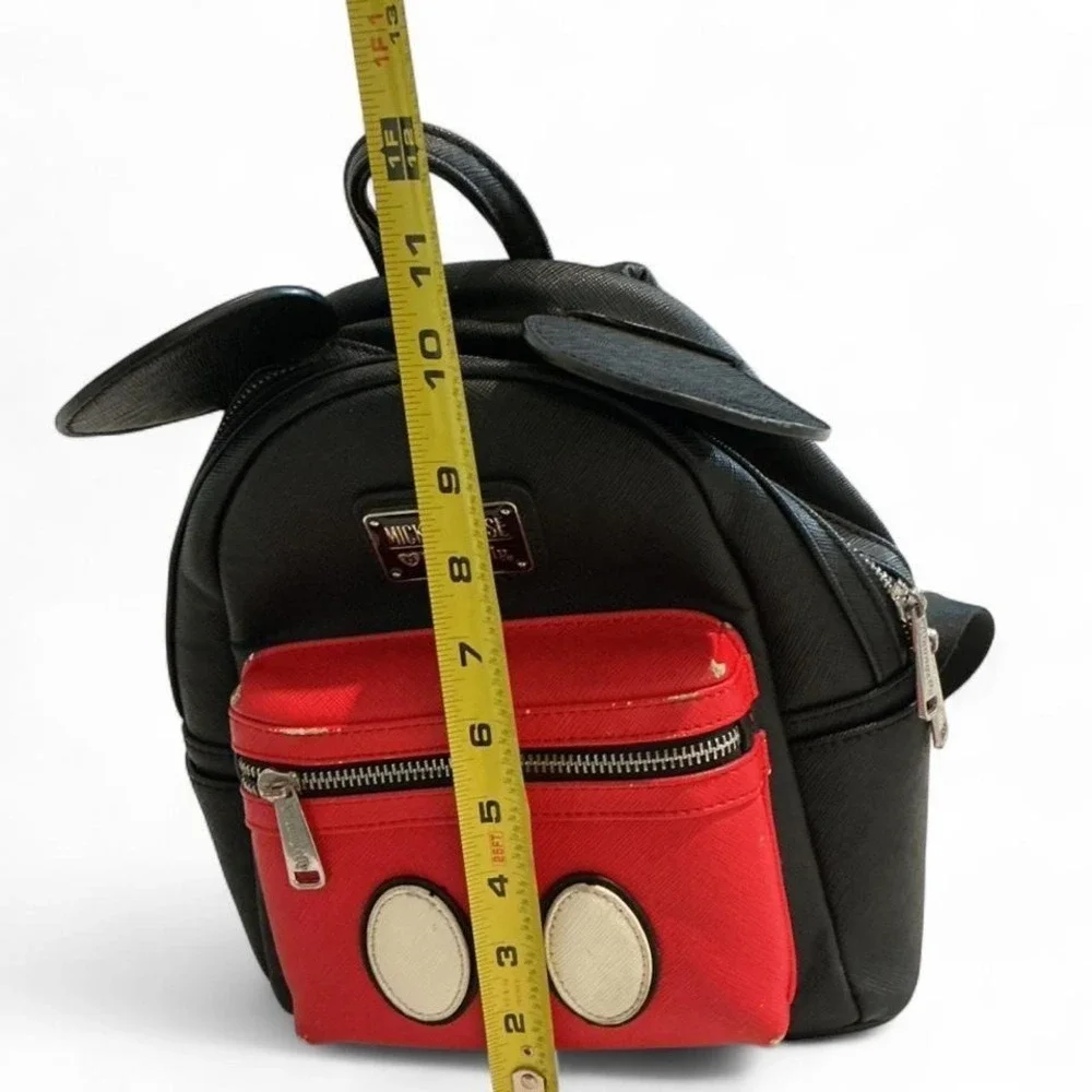 Loungefly Mickey Mouse Backpack Kids Mini‎ Black Red 3D Ears Disney